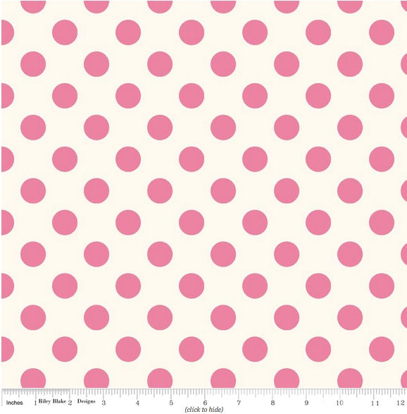 Riley Blake Le Creme Swiss Dot Medium Hot Pink Fat Quarter