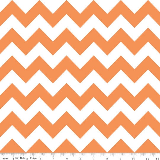 Riley Blake Medium Chevron Orange Fat Quarter
