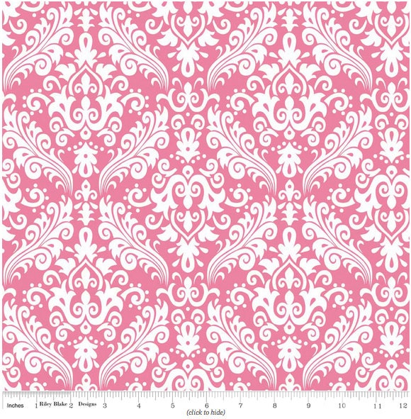 Riley Blake Hollywood Medium Damask Hot Pink