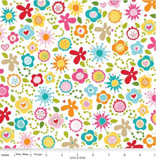 Riley Blake Summer Breeze Main White Fat Quarter