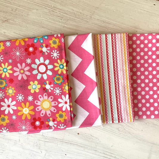 Riley Blake Pink Fabric Fat Quarter Bundle